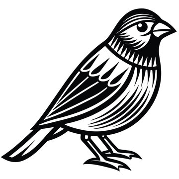recommend clip art: canary bird vector logo icon design minimalist template 