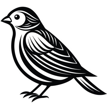 recommend clip art: canary bird vector logo icon design minimalist template 