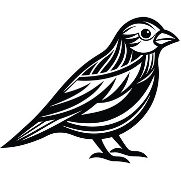 recommend clip art: canary bird vector logo icon design minimalist template 