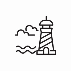 lighthouse building icon sign vector