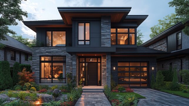 Modern Exterior Transformation of a Renovated House Showcasing Architectural Innovation