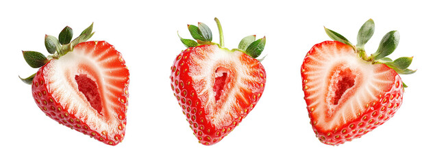 Fresh, sliced strawberries showcasing vibrant red color and juicy texture, perfect for summer recipes and healthy snacks.