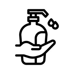 19 hand soap line icon illustration vector graphic