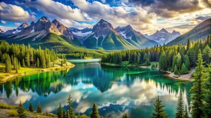 Breathtaking Travel Landscapes Featuring Majestic Mountains, Serene Lakes, and Lush Greenery
