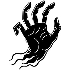 Halloween ghost hand silhouette