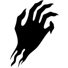 Halloween ghost hand silhouette