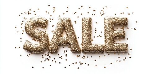 Golden Glitter Sale Sign:  Get the Best Deals Now!