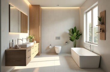 modern bathroom interior 