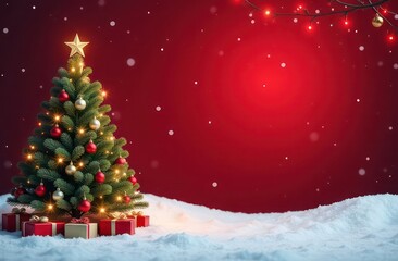 Obraz premium Christmas background with copyspace