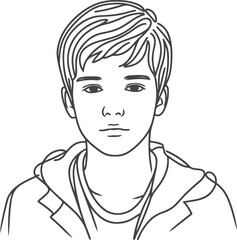 Man, Boy, and Husband Line Art Drawing vector design.