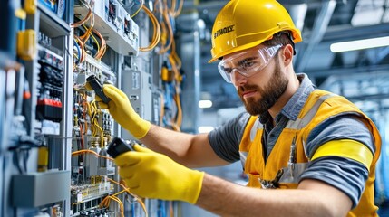 Technician Installing Energy Saving Devices