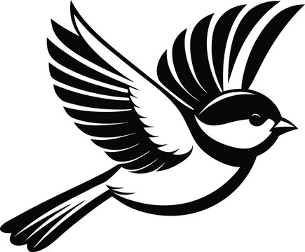 recommend clip art: chickadee bird logo icon vector design