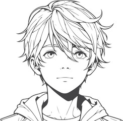 Man, Boy, and Husband Line Art Drawing vector design.