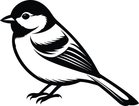 recommend clip art: chickadee bird logo icon vector design