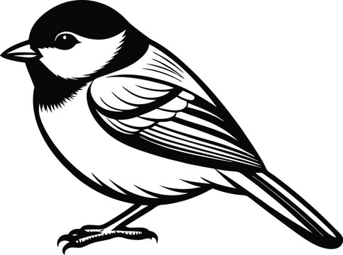 recommend clip art: chickadee bird logo icon vector design