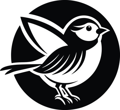 recommend clip art: chickadee bird logo icon vector design