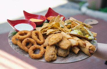 This photo captures a variety of Mexican dishes in a vibrant and shareable presentation, making it perfect for food blogs, Mexican cuisine promotions, or illustrating a diverse and appetizing meal.