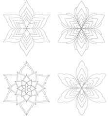 Obraz premium mandala sketch design