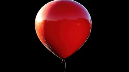 A single red balloon against a black background, symbolizing hope, dreams, and the promise of new beginnings.