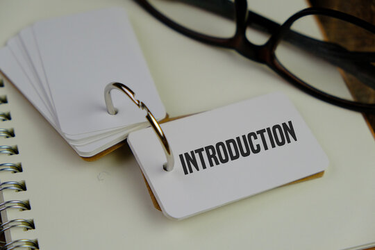 text of INTRO as an education and presentation concept on dark background.