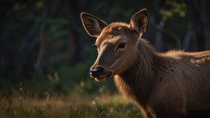 Young Elk Portrait