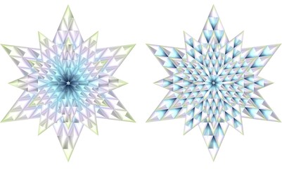 3d shiny big star stickers