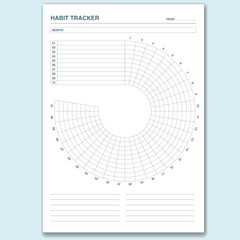 Habit tracker golden ratio printable template