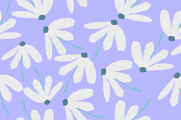 Hand draw abstract flower elements in pastel colors. Minimal stylish  Vector illustration with floral for fabric, textiles