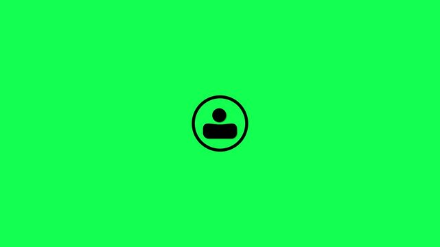 user icon animation 4k video. contact icon.