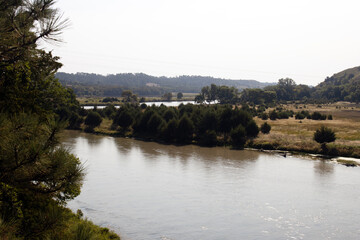 Niobrara National Scenic River on a rainy fall morning near Valentine, Nebraska