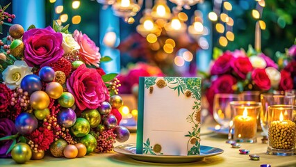 Elegant Fancy Invitation with Decorative Elements for Special Events and Celebrations