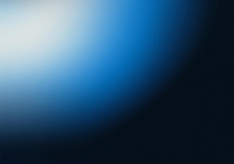 Obraz premium White blue black blurred abstract gradient on dark grainy background, glowing light, large banner size 