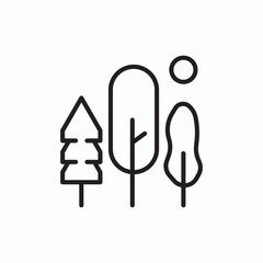 tree in the forest icon sign vector