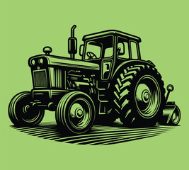 Tractor silhouette vector illustrations