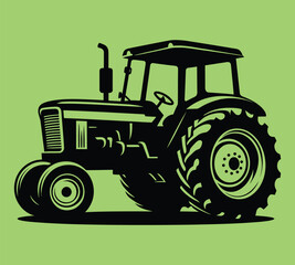 Tractor silhouette vector illustrations