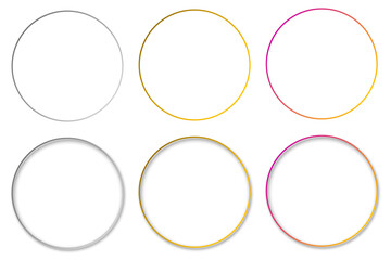 Circle frames set with and without shadow