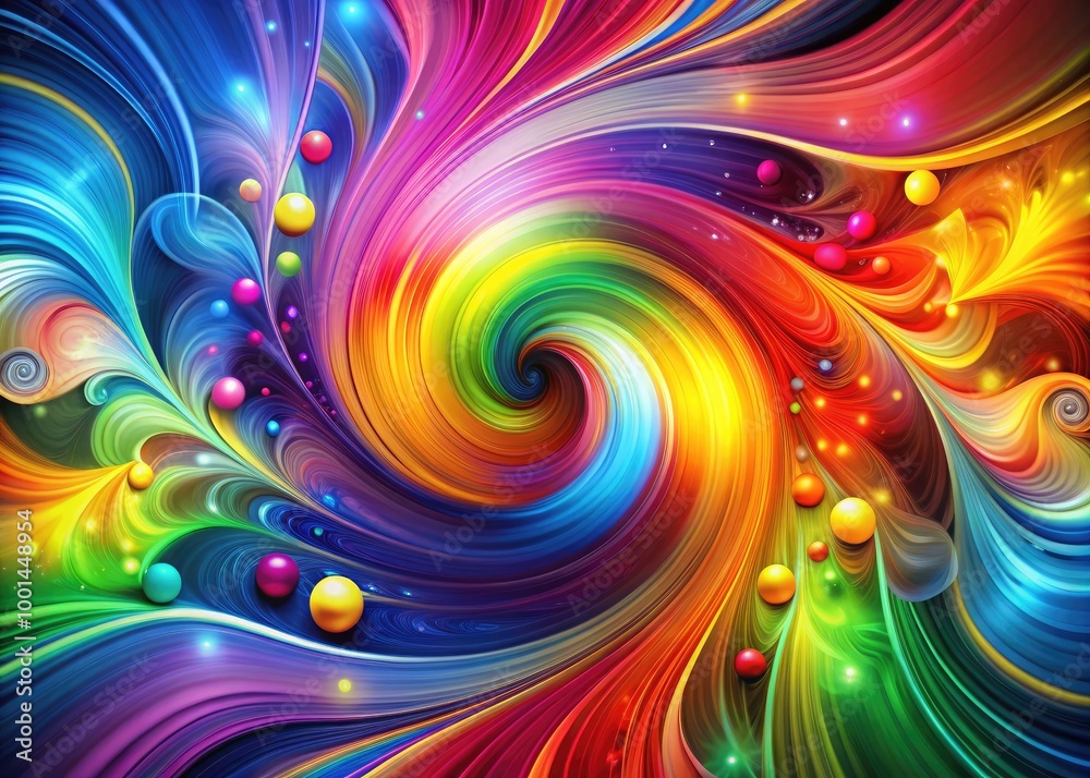 Poster colorful abstract motion background with vibrant swirls and dynamic patterns for creative projects