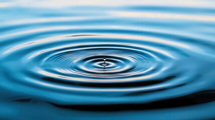 Water droplets creating ripples in a calm pond, symbolizing the subtle but powerful influence of water, ripple effect, calm power