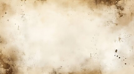 
color beige antique elegant center shabby faded white spatter ink stains vintage stressed background parchment paper brown Old texture grunge, generative ai