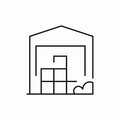 cargo package warehouse icon sign vector