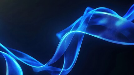 Abstract Blue Light Waves