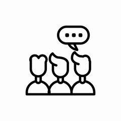 speech group icon sign vector