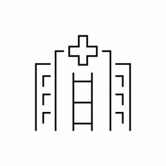 hospital clinic medicine icon sign vector