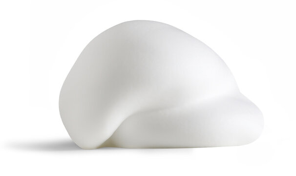 Shaving foam isolated on white background close-up
