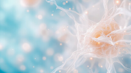 Abstract Neural Network Background Illustration with Gleaming Synapses