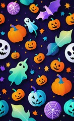 halloween seamless background