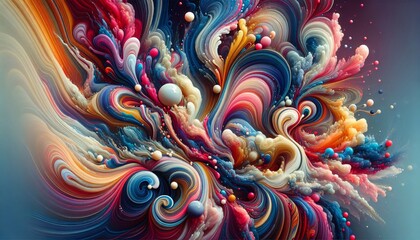 Bunter Hintergrund oder Textur mit dynamischen Ink Wasserfarben die in sich verschlungen sind.