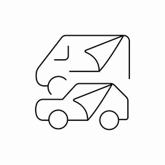 car truck vinyl icon sign vector