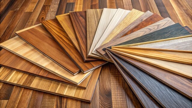 High-quality pre-finished hardwood floor samples for interior design projects