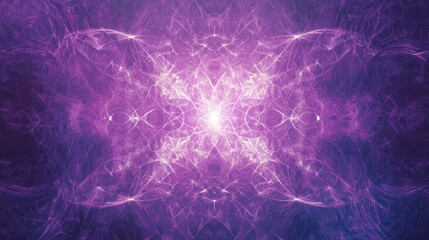 Background with abstract energy flows or geometric shapes, in purple or blue tones. Add the text: My specializations: psychotherapy, regression, 